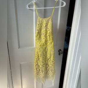 ombré lime lace mini dress, Size M, Vici Collection